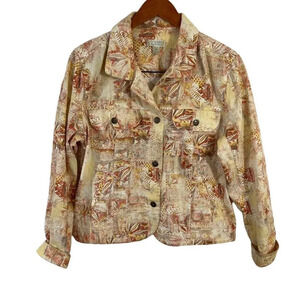 Christoper & Banks Shacket Jacket Shirt Button Up Yellow Rustic Sandy Medium